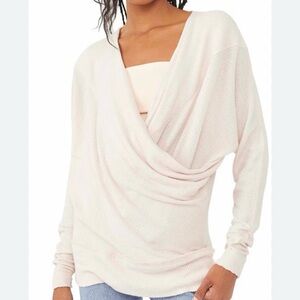 Free People Cozy with you wrap pull over long sleeve top size XS